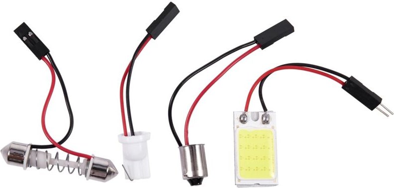 Auto Super 18 COB LED-Gluehlampe-Panel + T10 Girlande-Adapter