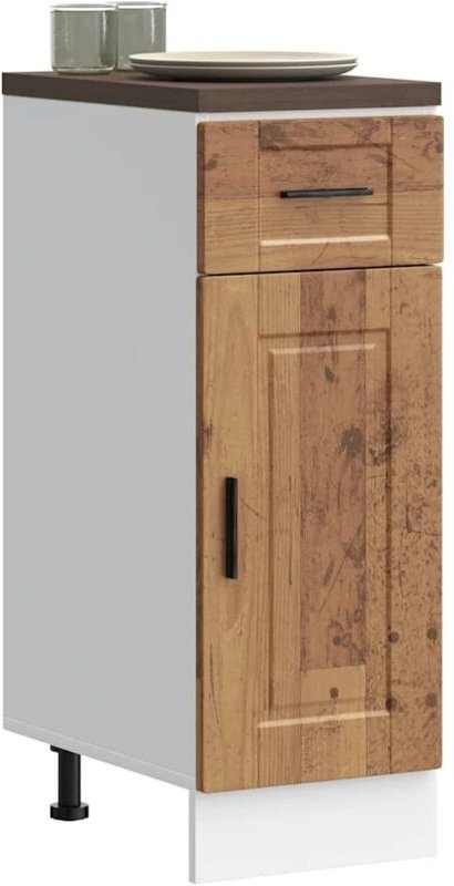 Küchenunterschrank Porto Altholz-Optik Holzwerkstoff Vidaxl