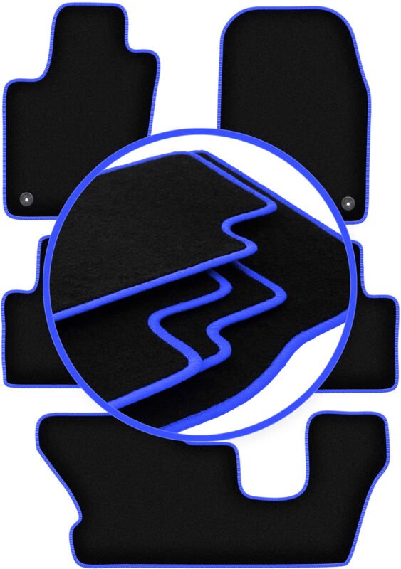 CARLUX-BLUE Autofußmatten für: Dodge Durango III 7-Sitzer (2010-2020)