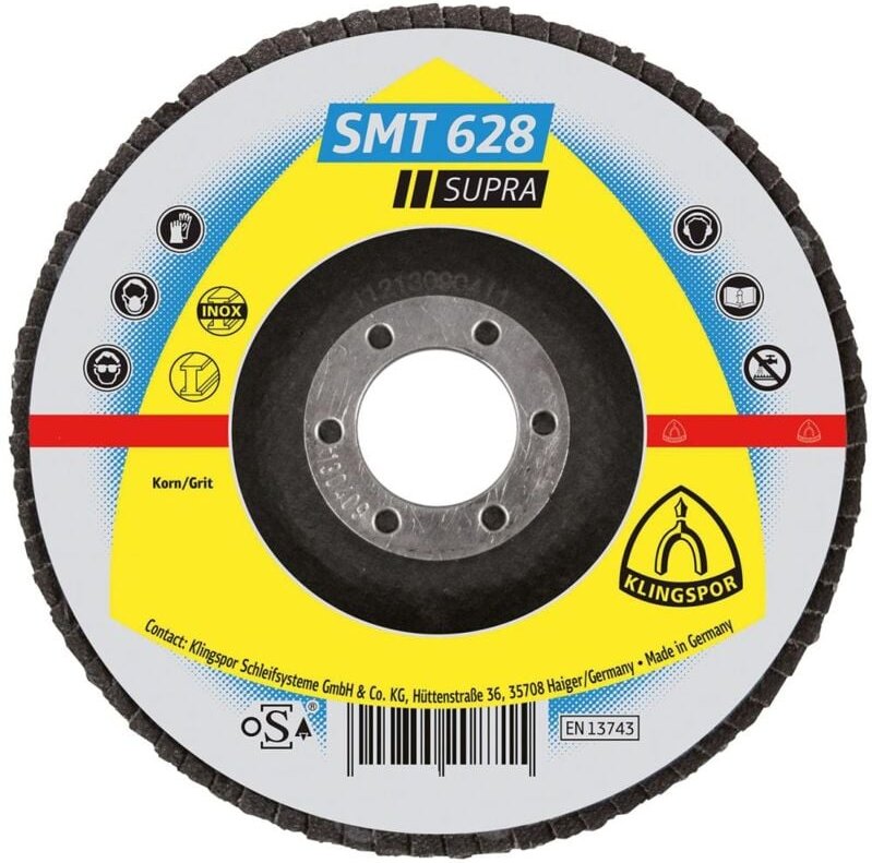 Schleifmopteller SMT628 gerade 125mm K40 Klingspor