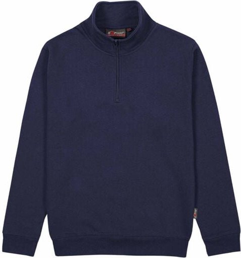 Arbeits-Sweatshirt mit halbem Reißverschluss TAUTRA – Dunkelblau, Packung zu 25 – S