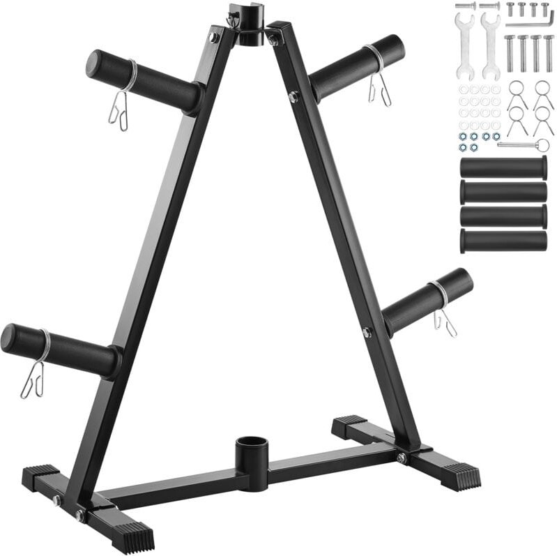 Mophorn Hantelscheibenständer, Ein Rahmen für 2-Zoll-Scheiben, 300 lbs Tragkraft, eine weitere gute Option für die Aufbe...