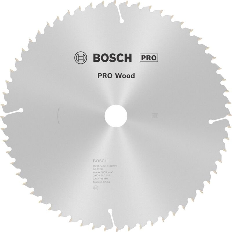 Pro Wood Kreissägeblatt, 305 x 2,5 x 30 mm, T60 - Bosch