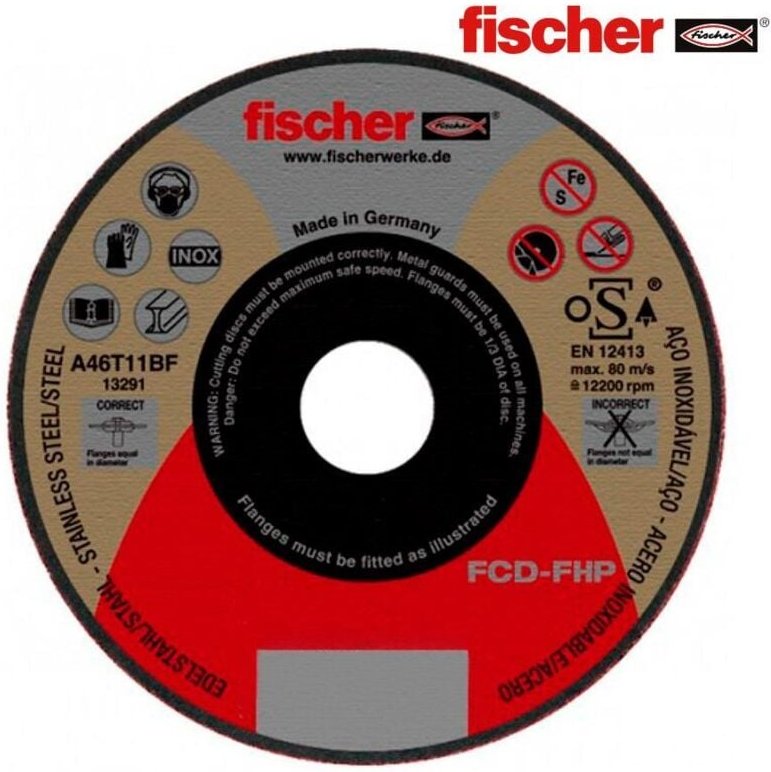 Scheibe fcd-fhp 115x1x22,23 aus Edelstahl 531688 Fischer