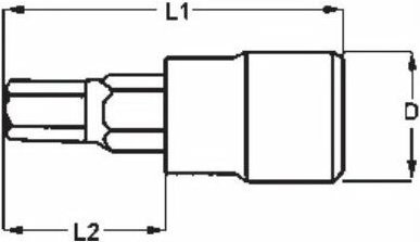 Steckschlüssel, 1/2, sechskant, mit Spitze, 10mm, extra lang Tengtools M122510L-C 186730305