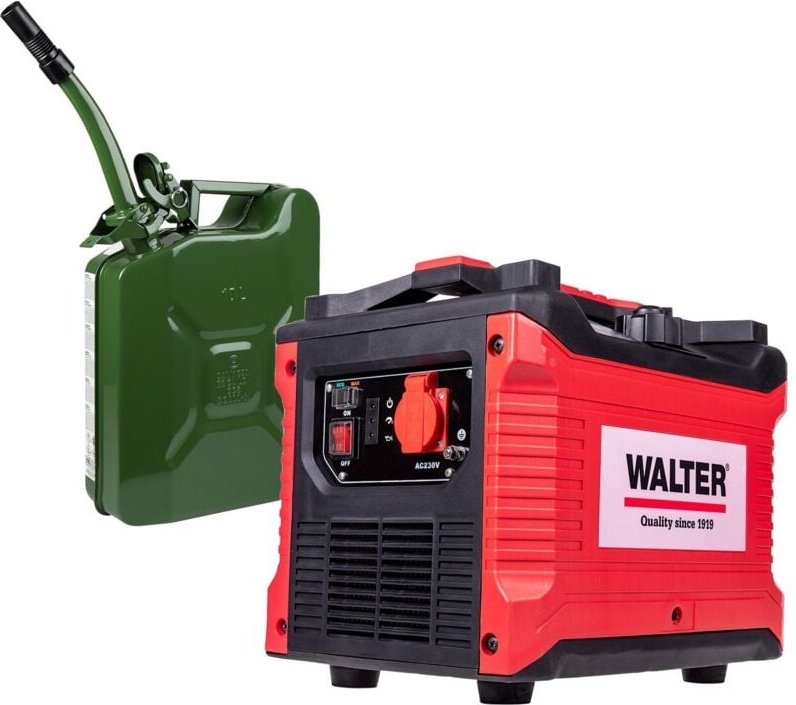 Walter Werkzeuge - Walter Inverter Stromerzeuger 1000 w inkl. 10 l Benzinkanister mit Trichter