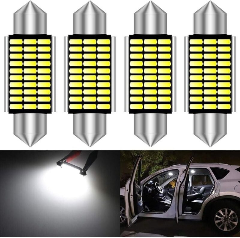 39 mm Festoon C5W LED-Birnen, 6000 K, Weiß, Canbus, extrem hell, fehlerfrei, 6411, 6413, 6423, 6461, DE3425, DE3425,