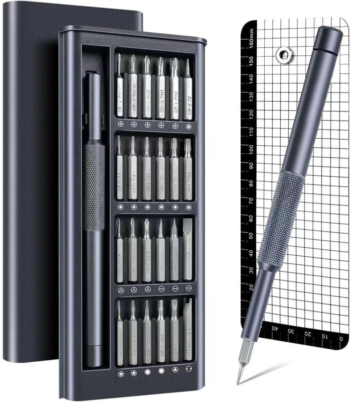 25-in-1-Präzisionsschraubendreher-Set, tragbares Mini-Werkzeugset mit Torx T5, Geschenke für Männer, für Macbook, iPhone...