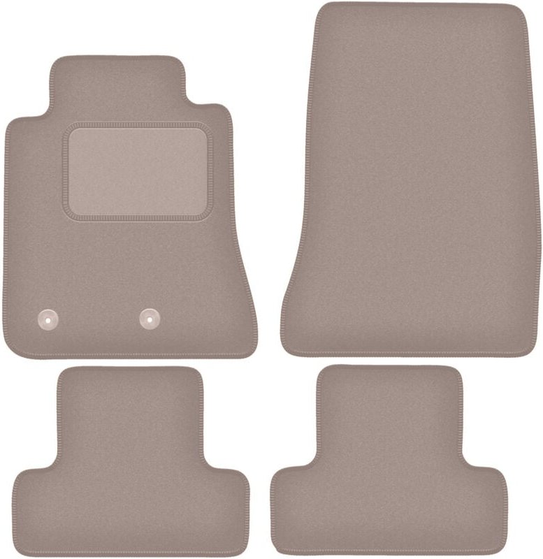 Beige Veloursmatten für: Ford Mustang MK6 Coupé (2014-)
