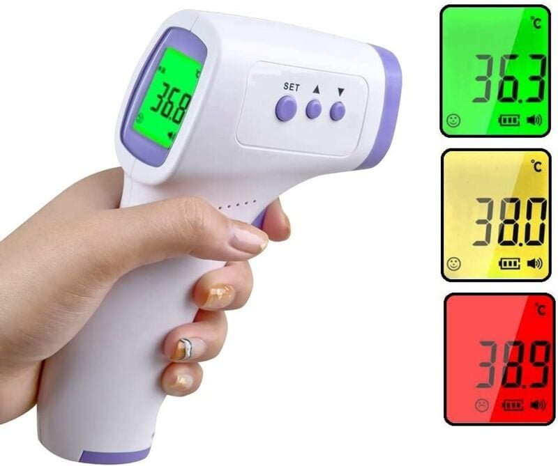 Thumbnail - Ersandy - Medizinisches Infrarot-Stirnthermometer, berührungsloses Thermometer für Erwachsene, Kinder, Babys, LCD-Anzeig...