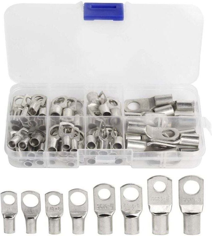 60 Stück verzinnte Kupfer-Bolzenloch-Elektrokabelschuhe SC-Crimp-/Lötanschlüsse für 6 m × 8 m × 10 m × 16 m × 25 m × Kab...