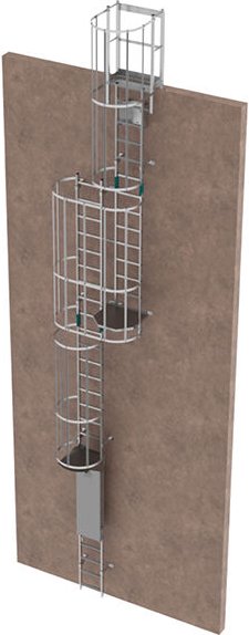 Thumbnail - Matisère - Ortsfeste Steigleitern mit Tür - Steighöhe von 10,22 bis 11,06m - CRINO-SF/105-7872