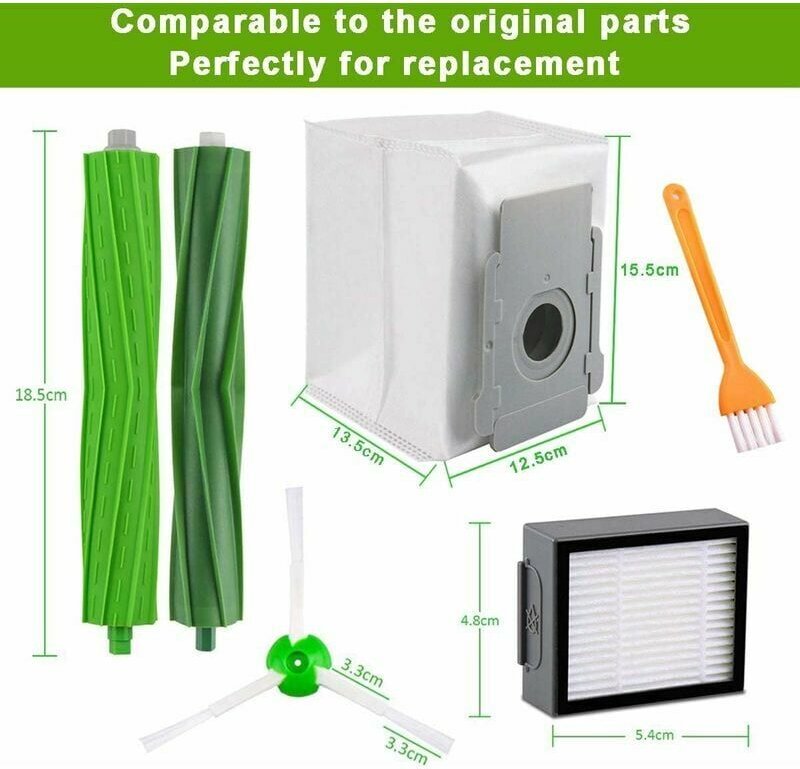 Teilezubehör Kompatibel für iRobot Roomba i7 i7+/i7 Plus E5 E6 E7 eur, für eur Roboter - 9 Stück Derrui