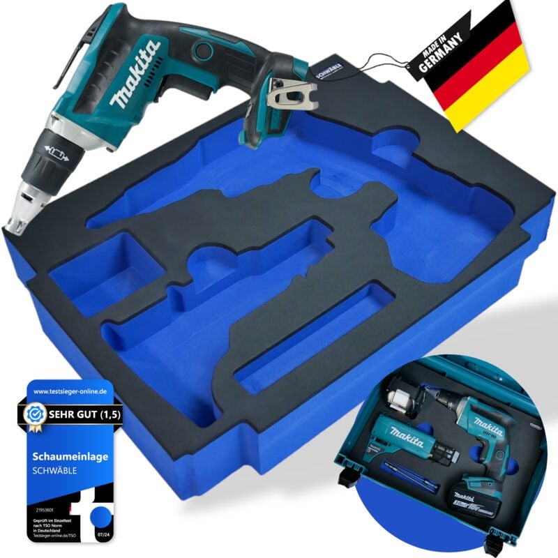 Schaumeinlage Schaumstoffeinlage für Makita Schnellbauschrauber DFS452 - Schwäble