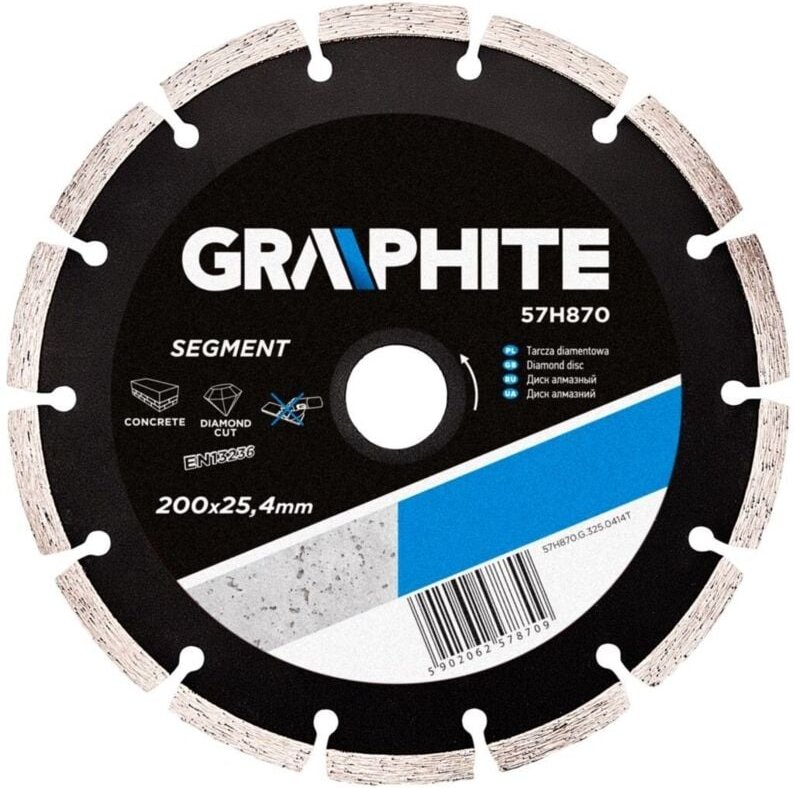 Thumbnail - Graphit-Diamantscheibe 200x25,4 mm - für Beton und Stein