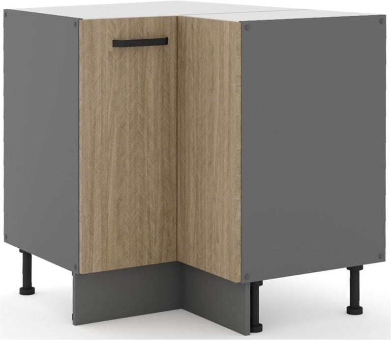 Thumbnail - Küche SCANDI Eckunterschrank 90X90 Fischgrät Küchenzeile Küchenblock Einbauküche