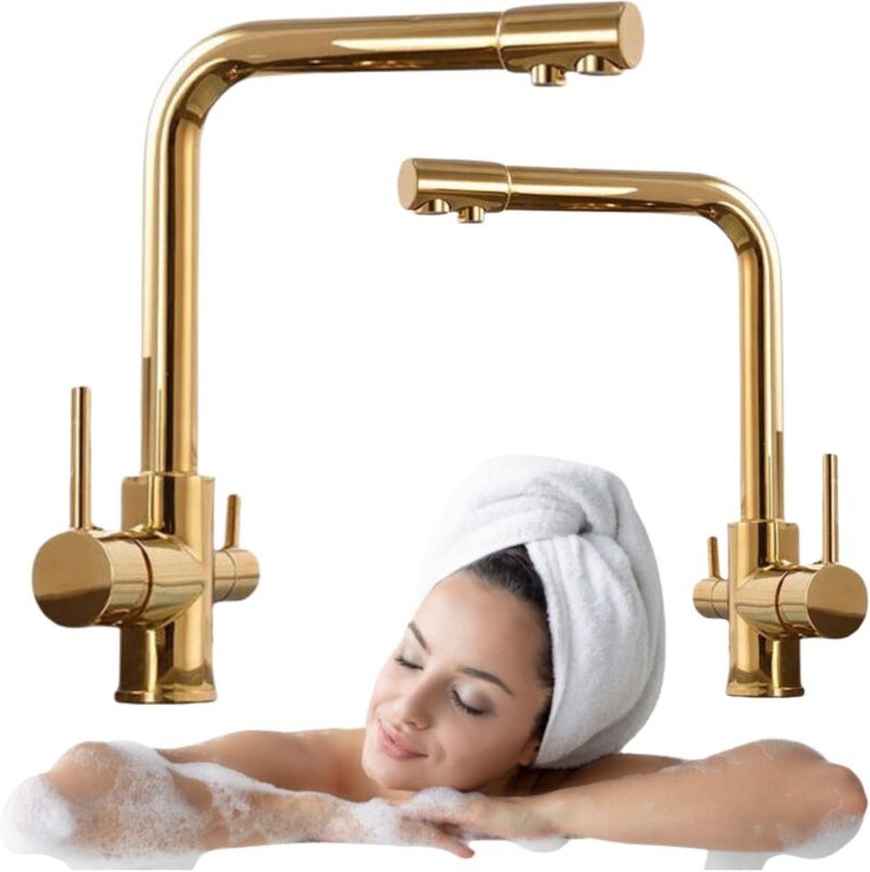 Thumbnail - Küchenspüle Wasserhahn S-2103G Gold