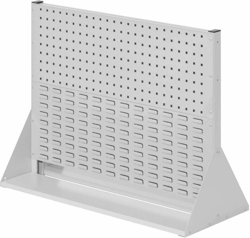 Kappes ®RasterPlan Stellwände doppelseitig Größe 2 - 2x Lochplatten 2x Schlitzplatten Lichtgrau RAL 7035