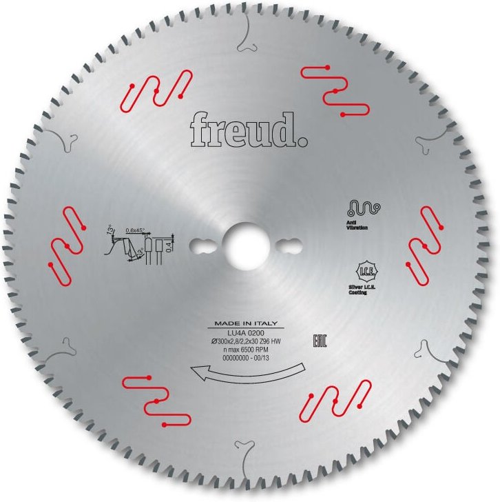 Freud - Flache Trapezklinge für Kunststoffmaterialien Ø250 2,8/2,2 AL30 Z80 tp- - F03FS05163 -LU4A 0100