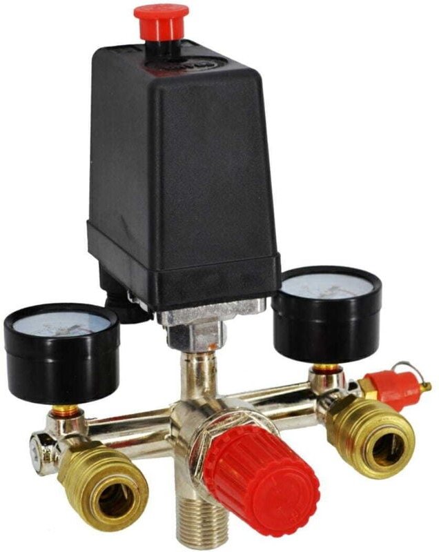 Awtools Druckschalter Für Kompressor Druckschalter 230v 2 Eingänge