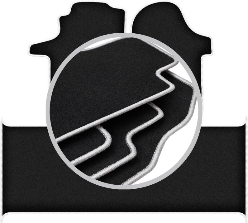 CARLUX-SILVER Autofußmatten für: Mercedes Vito W447 Kastenwagen (2014-)