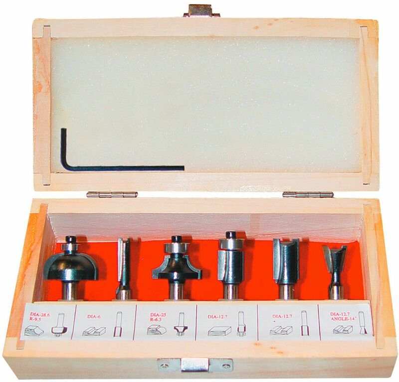 Güde - Fräsersatz 6 teilig für Oberfräse Fräse Fräser Oberfräsersatz