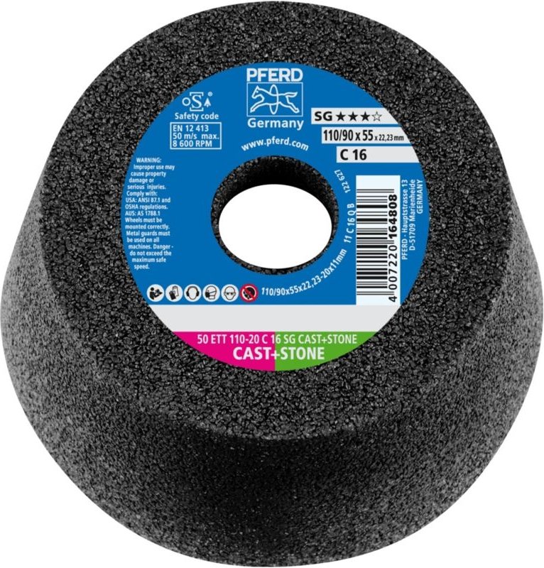 Schleiftopf 20C16QSG 110x55mm Pferd