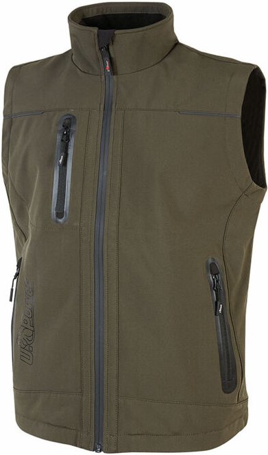 Thumbnail - Arbeits-Softshell-Weste ärmellos UNIVERSE Dunkelgrün 5XL