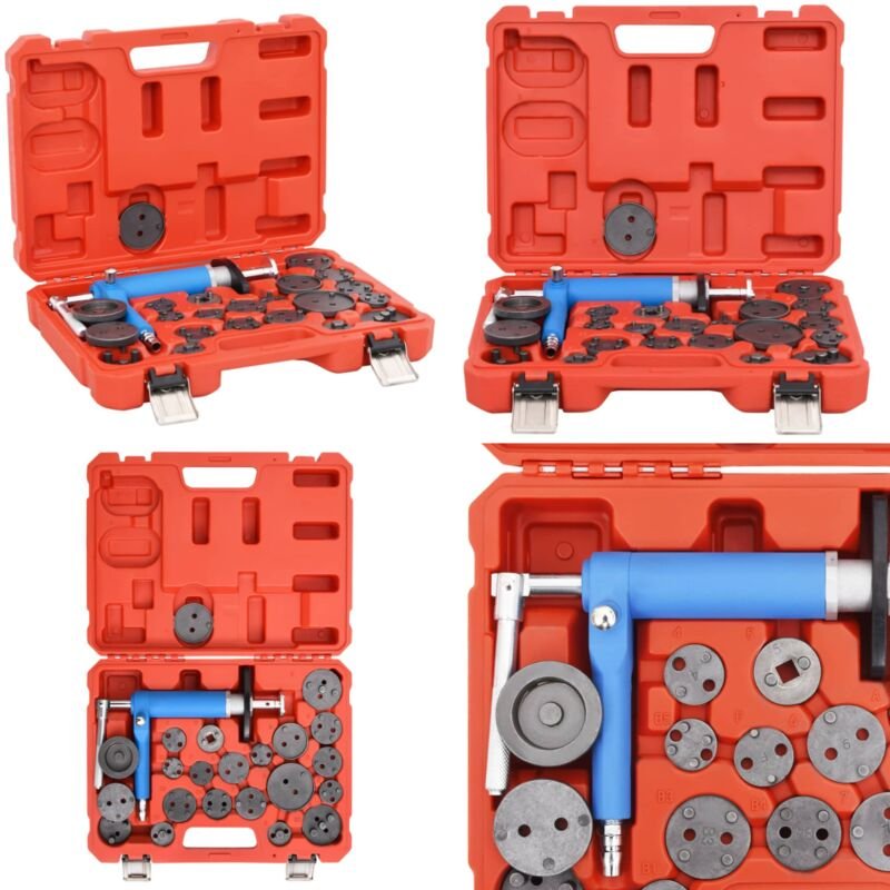 23-tlg Druckluft-Bremskolben-Rücksteller Universal Werkzeug Set - Druckluft Bremsenrücksetzer - Bremssattel Kolben Rücks...