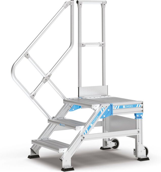 Zarges Treppenpodest 45° 1000mm Stufenbreite 5 Stufen