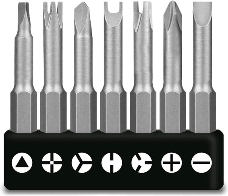 7-teiliges 50-mm-U-förmiges Spezialschraubendreher-Set – Y-Typ – Kreuzschlitz innen – Dreipunktschraubendreher – Schraub...