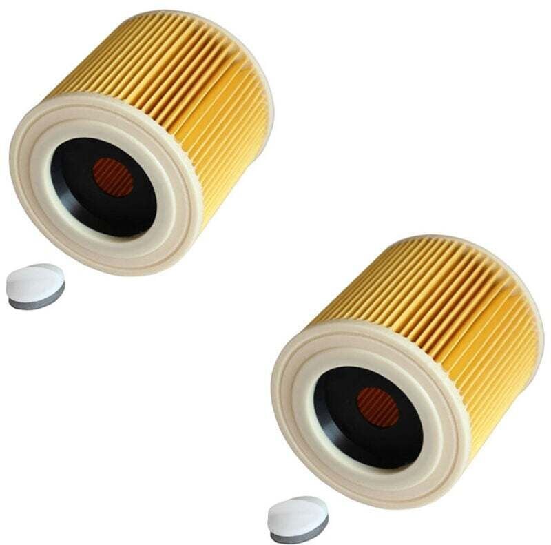 2 Stück Patronenfilter für WD3 Premium WD2 WD3 WD3P WD3 MV2 MV3 WD3 Ersatzfilter für Kärcher Staubsauger 6.414-552.0/641...