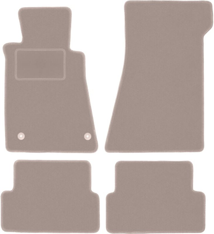 Beige Veloursmatten für: Mercedes SL R107 mit Katalysator Coupé, Cabrio (1985-1989)