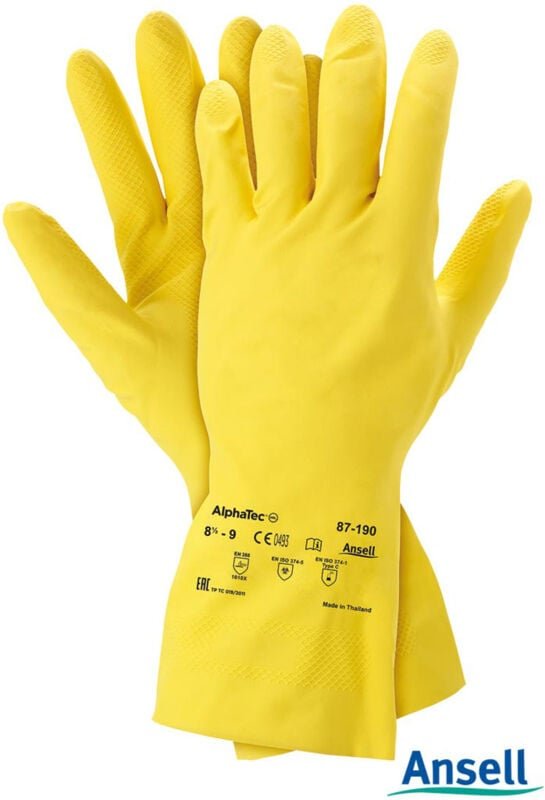 Ansell Gummihandschuhe 100% Naturkautschuk gelb 8/M