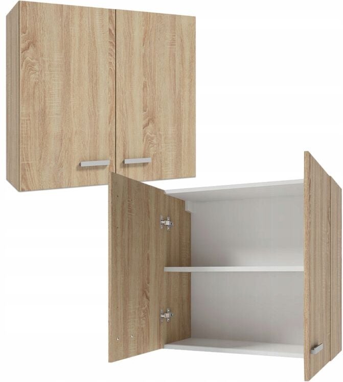 STAMAR Hängeschrank Küche - 60 x 60 x 31 cm - Sonoma Eiche - Elegantes Design - Platzsparend