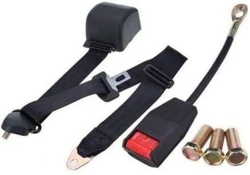 3-Punkt-Sicherheitsgurt für Auto und lkw, universell verstellbar, einziehbar, schwarz, einfach zu verwenden.