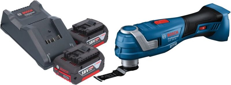 Bosch gop 18V-34 Professional Akku Multi Cutter 18 v Starlock Plus + 2x Akku 4,0 Ah + Ladegerät