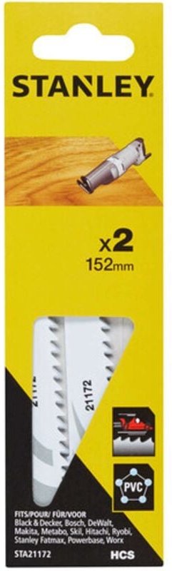 Thumbnail - 2 sÄbelsÄgeblÄtter fÜr holz 152x4 sta21172-xj - Stanley