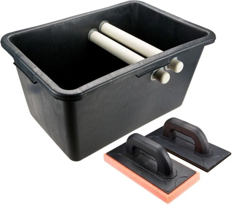 Topex Fliesenleger-Set: 40-Liter-Behälter + Kelle