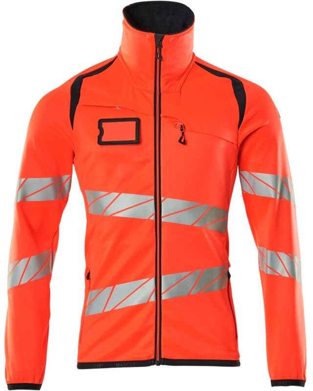 Thumbnail - Mascot - Fleecepullover mit Reißverschluss 19103 Gr. 2XL hi-vis rot/schwarzblau
