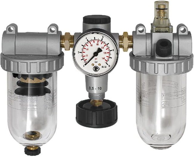 Wartungseinheit 3-tlg. »Standard«, mit PC-Behälter, bg 1, g 3/8 - Riegler