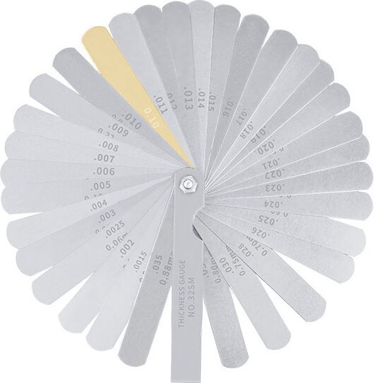 Csparkv - 2er-Pack Präzisions-Fühlerlehren, 32 metrische/imperiale Markierungsblätter zum Messen von Abstandsbreite/-dic...