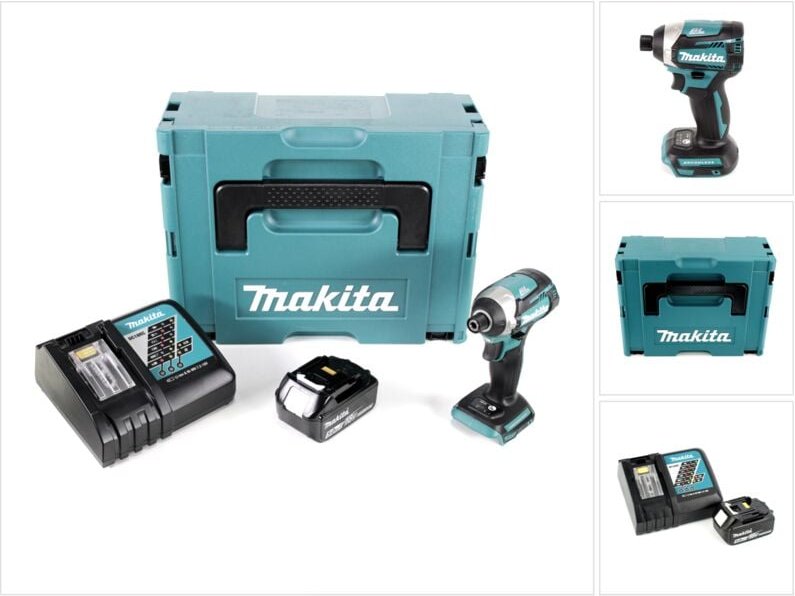 Thumbnail - Dtd 154 RT1J Akku Schlagschrauber 18V 1/4' 175Nm Brushless + 1x Akku 5,0Ah + Ladegerät + Makpac - Makita