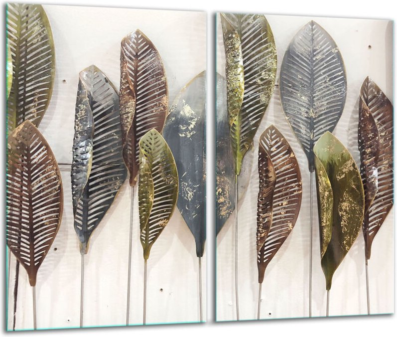 Glasscheidebrett 2x 30x52 Federn