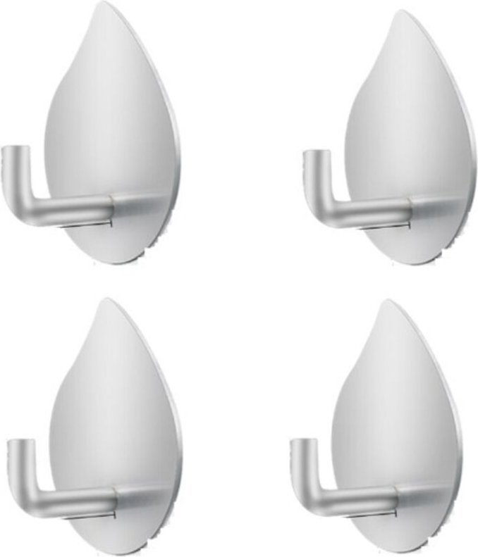 Linghhang - 4 Stück Klebehaken Selbstklebende Wandhaken Edelstahlhaken Wasserdicht Rostfrei Haken Ohne Bohren für Schlaf...