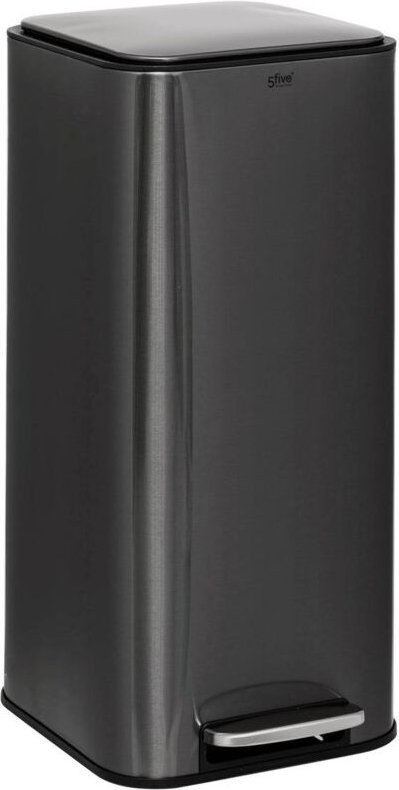 Thumbnail - 5five Simply Smart - Mülleimer delta aus schwarzem metall 30l - 5five