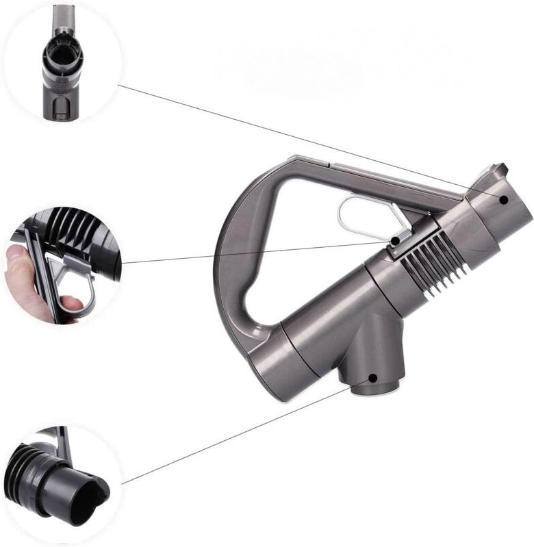 Ersatzgriff für Dyson Staubsauger DC19, DC23, DC26, DC29, DC32, DC36, DC37 (Grau/Titan)