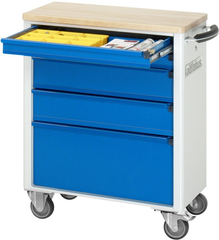 Werkzeugwagen mit 5 Schubladen Buche BxTxH 700x350x860mm - RAU