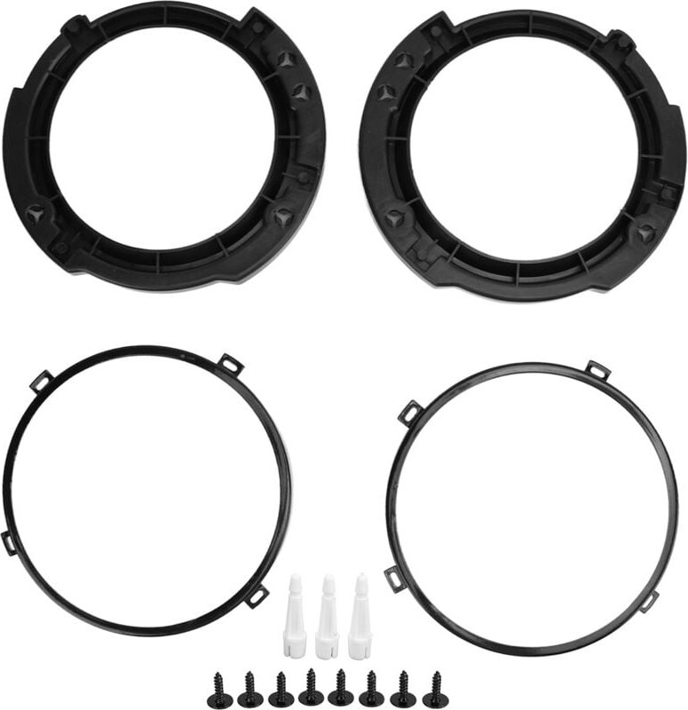 Zoternen - 7 Zoll runder Scheinwerfer-Montagehalterungsring-Satz mit schwarzem Metallersatz für Jeep Wrangler jk 2007-20...