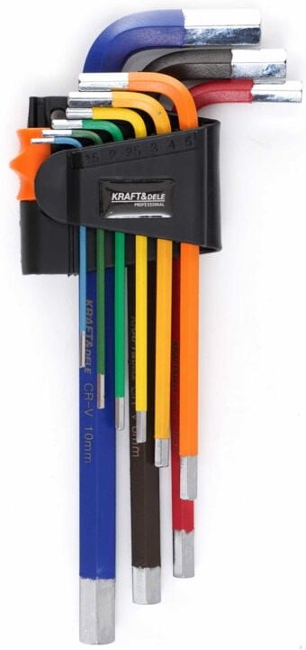 Satz farbiger Sechskantschlüssel, 9-teilig, KD11931